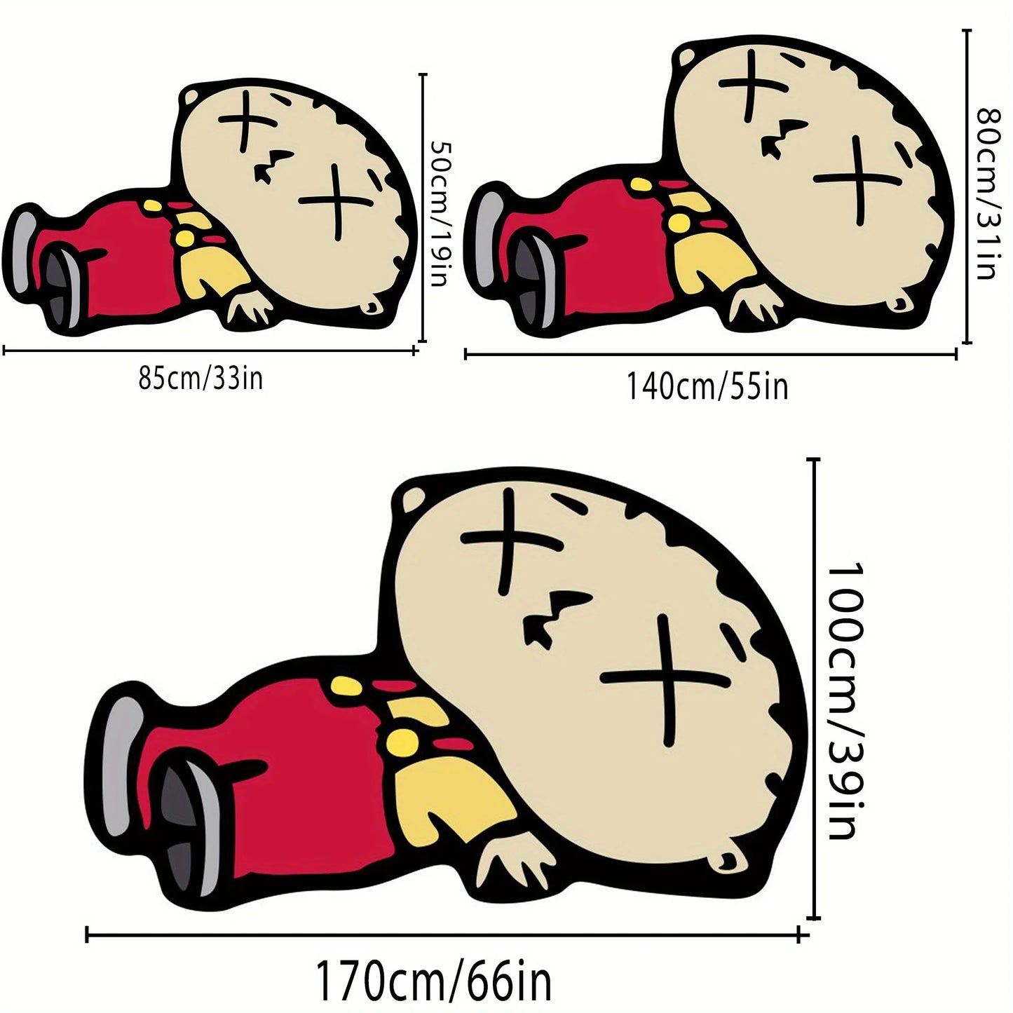 VIKAMA Humorous Cartoon Character Design Carpet - Soft, Suitable for Bedroom and Living Room Carpets, Lively Home Decoration.