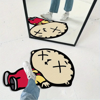 VIKAMA Humorous Cartoon Character Design Carpet - Soft, Suitable for Bedroom and Living Room Carpets, Lively Home Decoration.