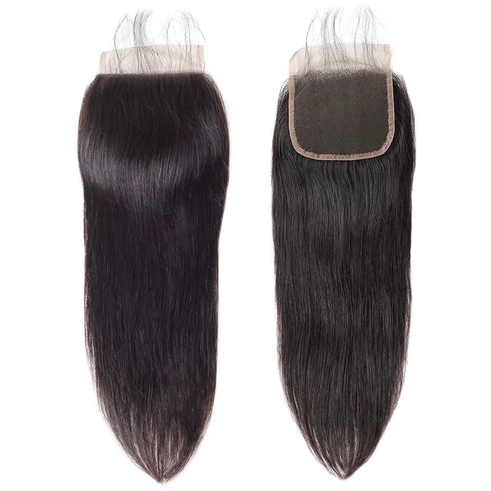 Transparent Lace Closure Pre Plucked 100% Brazilian Human Hair 4X4 13X4 Swiss Lace Closures Frontals Only for Black Women Sale