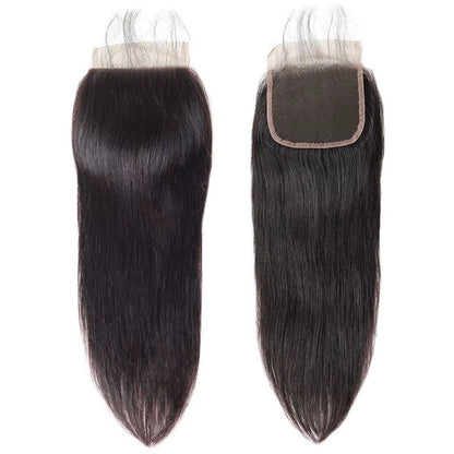 Transparent Lace Closure Pre Plucked 100% Brazilian Human Hair 4X4 13X4 Swiss Lace Closures Frontals Only for Black Women Sale
