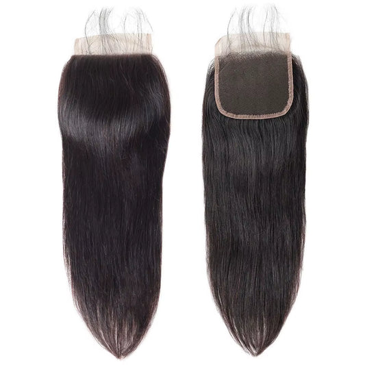 Transparent Lace Closure Pre Plucked 100% Brazilian Human Hair 4X4 13X4 Swiss Lace Closures Frontals Only for Black Women Sale