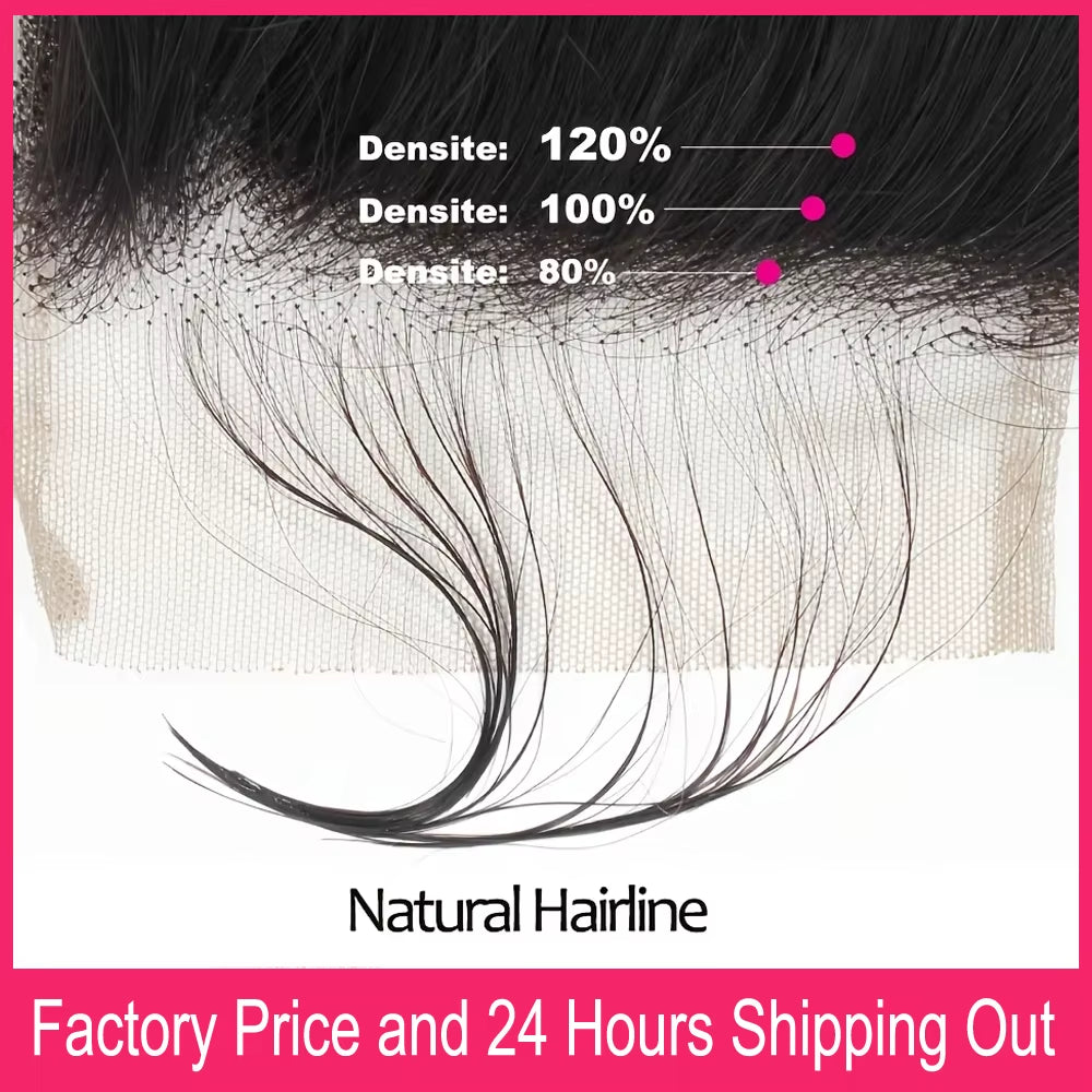 Transparent Lace Closure Pre Plucked 100% Brazilian Human Hair 4X4 13X4 Swiss Lace Closures Frontals Only for Black Women Sale